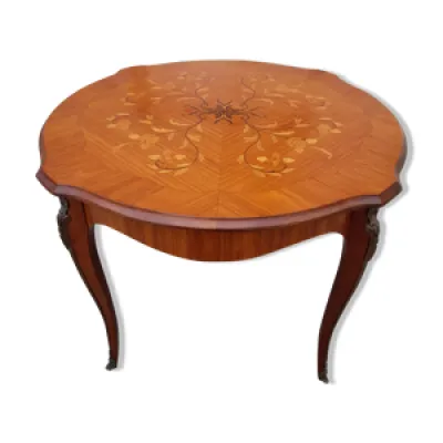 Table basse style Louis - bois rose