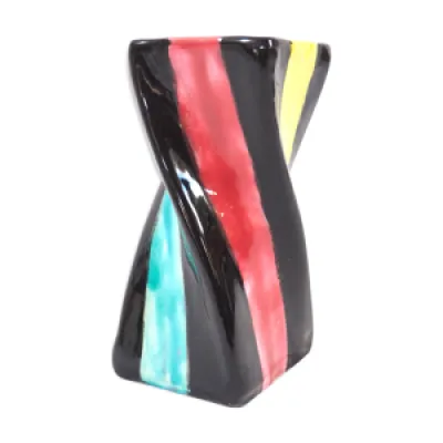 Vase céramique bandes - couleurs