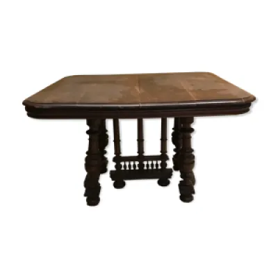 Table avec pied sculpté - bois