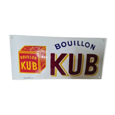 Plaque émaillée Bouillon - kub