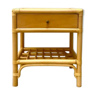 Table de chevet en bois - bambou 70
