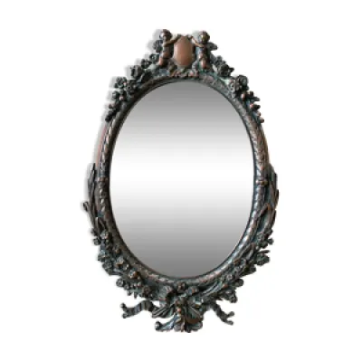 Ancien miroir en bronze
