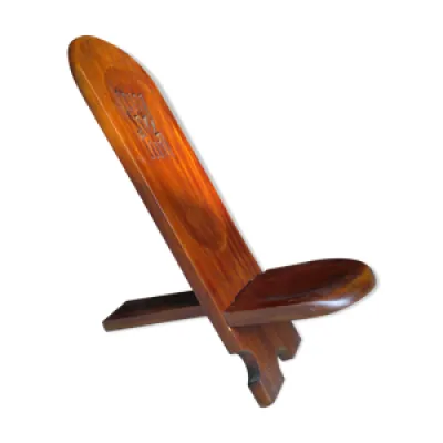 Chaise à palabre africaine - bois pliante