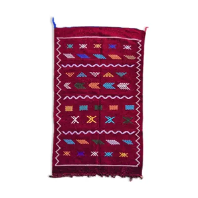 tapis marocain bordeaux - 95x155cm