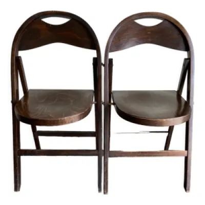 Paire de chaises pliantes - bois thonet
