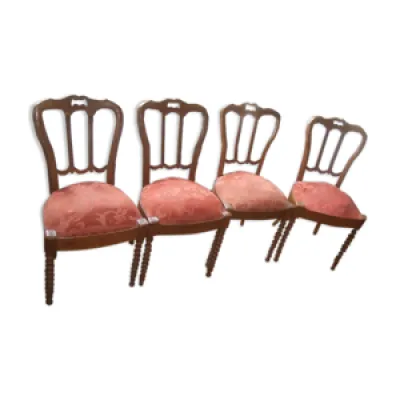 4 chaises anciennes en - bois