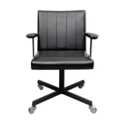 Chaise de bureau des - cuir noir