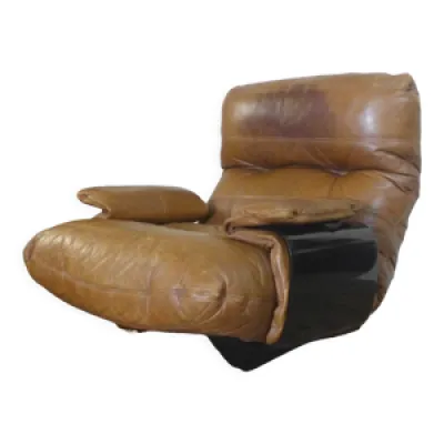 fauteuil en cuir Marsala - michel