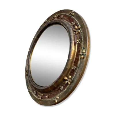 miroir rond en cuivre - 1950
