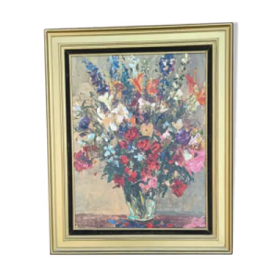 Tableau bouquet de fleurs - toile