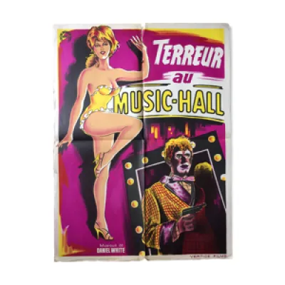 Affiche 'Terreur au music-hall' - 1958
