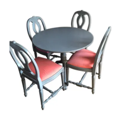 Table Flamant avec ses 4 chaises
