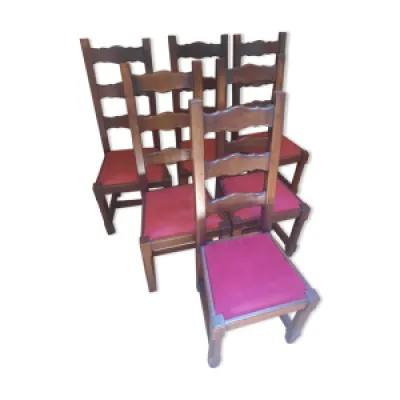 6 chaises en chêne