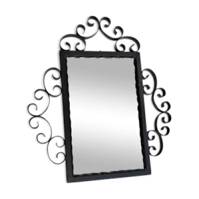 Miroir ancien avec décor - vers