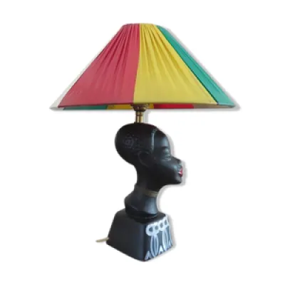 Lampe  femme africaine - noir mat