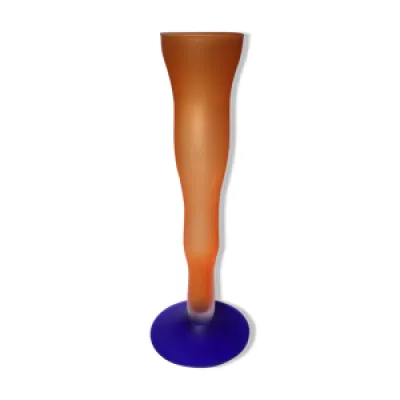 Vase soliflore forme - bleu orange