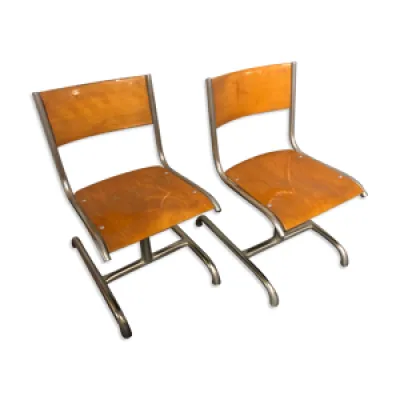 Paire de chaises d' enfant - 1940 bois