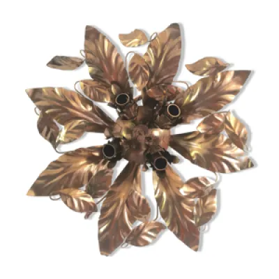 Plafonnier métal floral - design