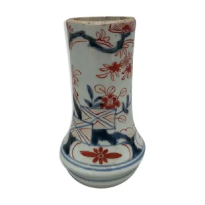 Vase imari XIX eme forme - bleu rouge blanc