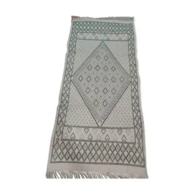 tapis traditionnel blanc - laine