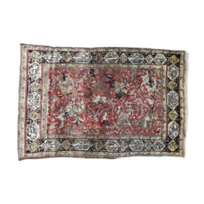 tapis vintage persan - ghoum soie