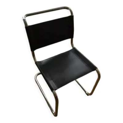 chaise modèle b33 en - cuir noir