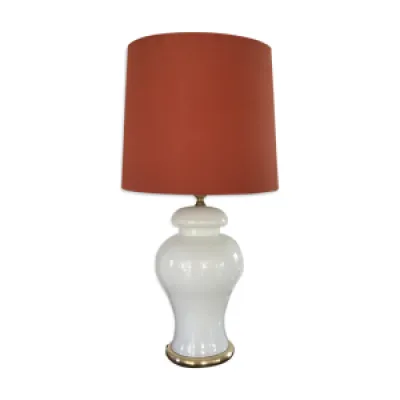 Lampe vintage opaline - laiton