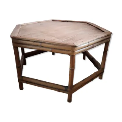 Table basse vintage en - bambou