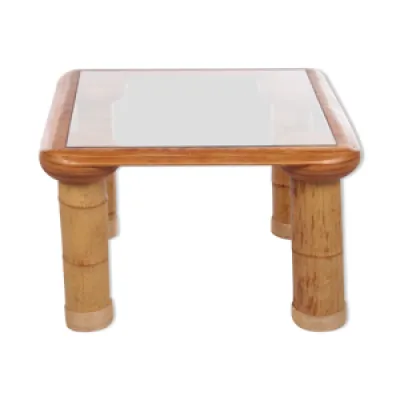 Table basse en verre - bambou