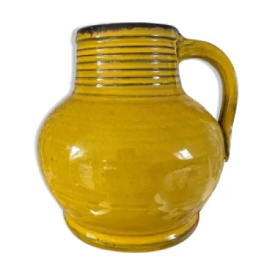 Vase vintage en terre - jaune