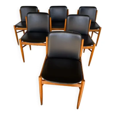 Suite de 6 chaises style - 1970 scandinave