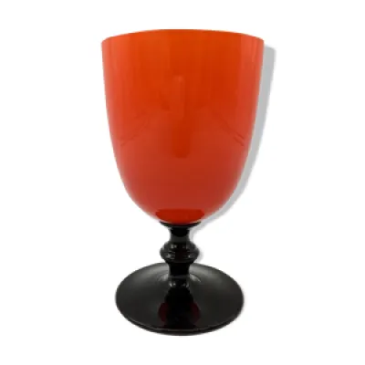 Vase vintage rouge et - noir