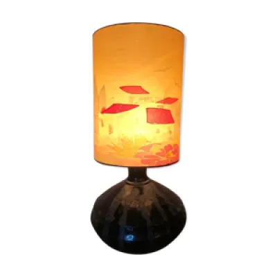 Lampe vintage en céramique - noire