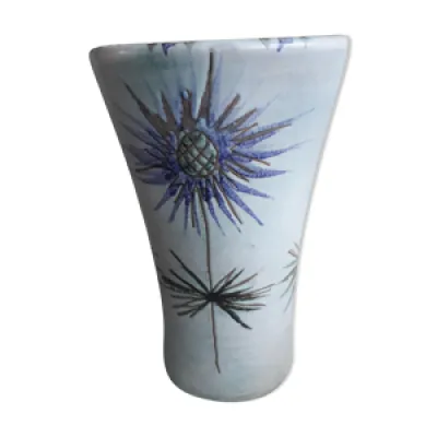 Vase vintage au décor - chardons