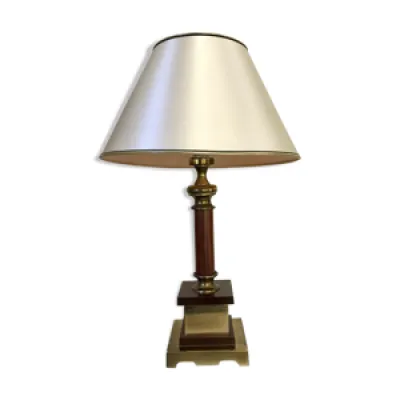 Lampe vintage bois et - laiton
