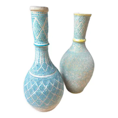 Vases vintage, anciens - bleu