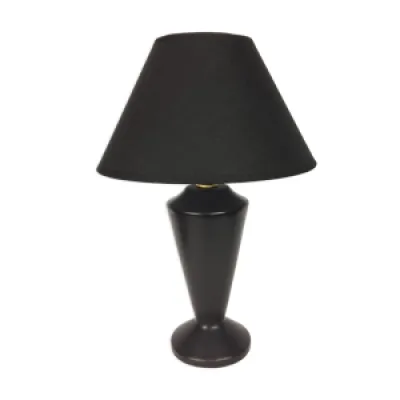 Lampe vintage en céramique - noire 1950