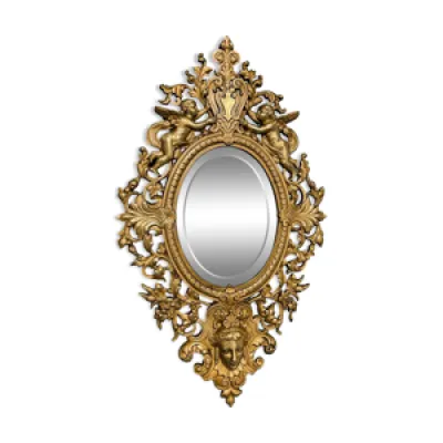 Miroir en bronze napoléon - aux putti