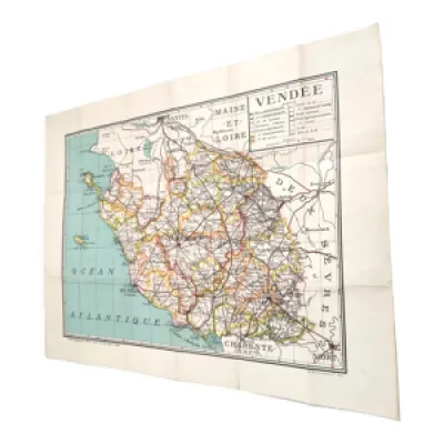 Carte vintage Vendée - loire