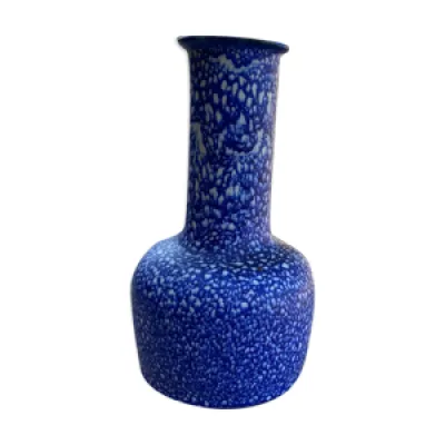 Vase vintage bleu moucheté