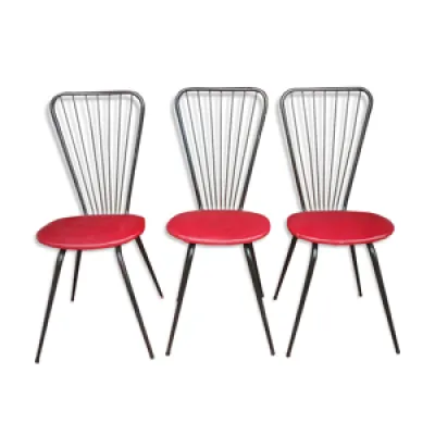 Série de 3 chaises design