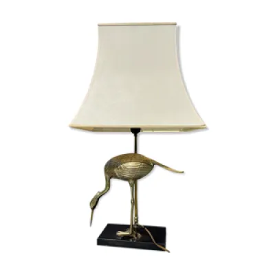 Lampe vintage héron - design laiton