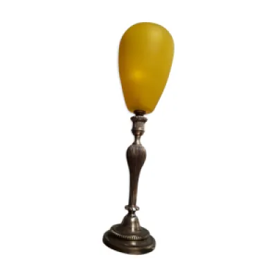 Lampe bronze abat-jour - 1940 verre