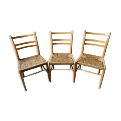 Ensemble de 3 chaises - 1956