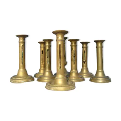 Ensemble de 8 chandeliers - laiton