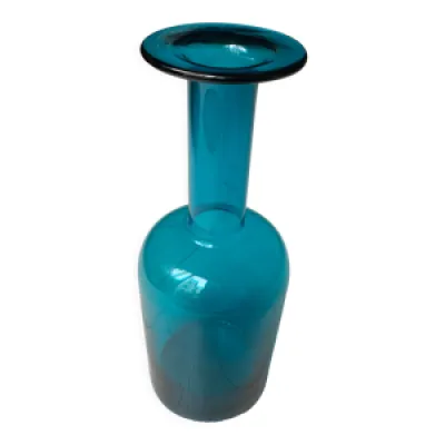 Vase vintage bleu turquoise - 1960 danemark