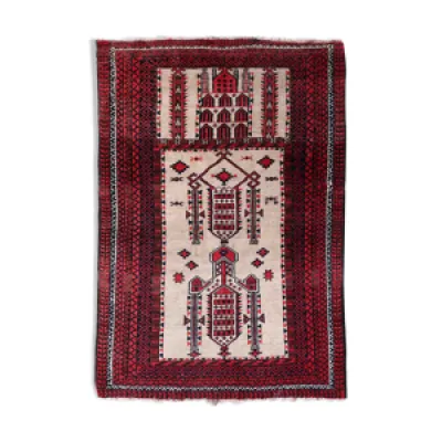 Vintage carpet Afghan - 129cm