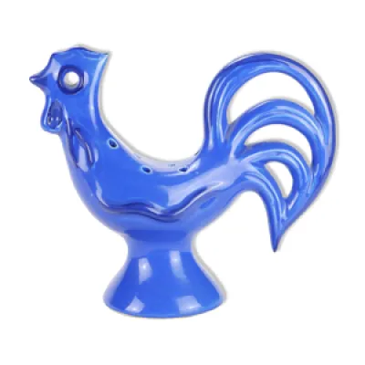 Coq vintage en céramique - bleue