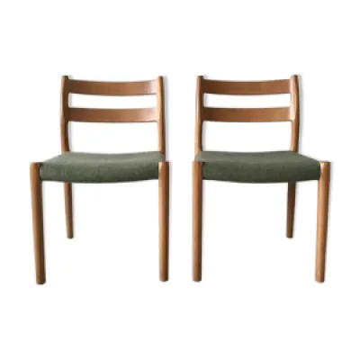 paire de chaises en teck - 1960 danemark