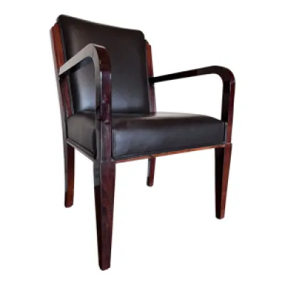fauteuil de bureau palissandre - cuir